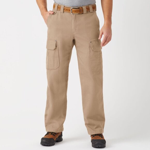 Duluth Trading‎ Co Men's Fire Hose Relaxed Fit Cargo Work Pants Tan Size 42x34 - Picture 1 of 6